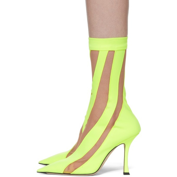  지미 추 Jimmy Choo Yellow 뮈글러 Mugler 에디트 Edition Sock Ankle Boots 221528F113028