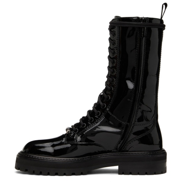  지미 추 Jimmy Choo Black Cora Flat Boots 222528F114005