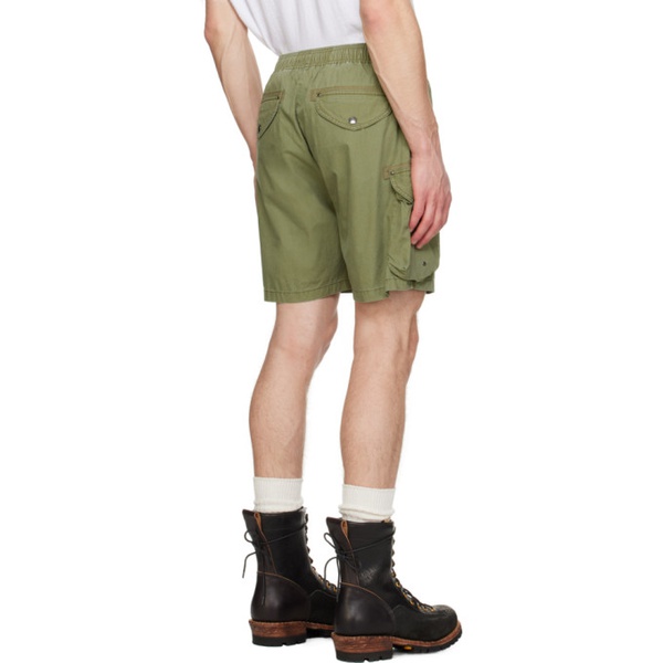  존 엘리어트 John Elliott Green Garment-Dyed Shorts 241761M193010