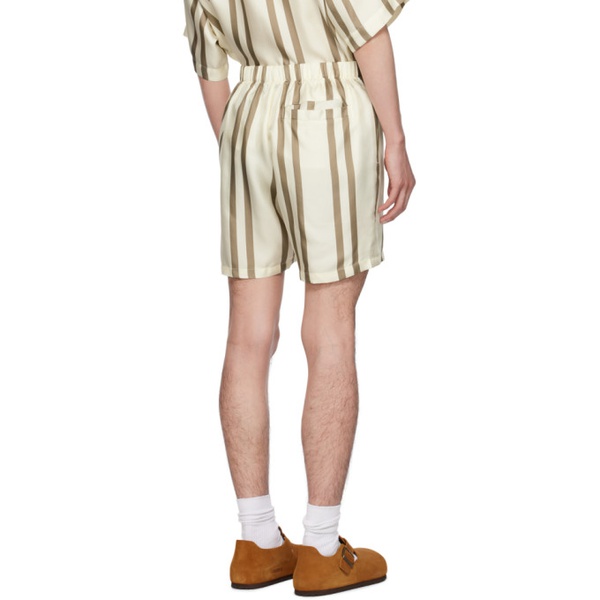  존 엘리어트 John Elliott 오프화이트 Off-White Striped Shorts 232761M193006