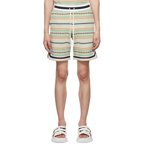  존 엘리어트 John Elliott Beige Striped Shorts 222761M193038