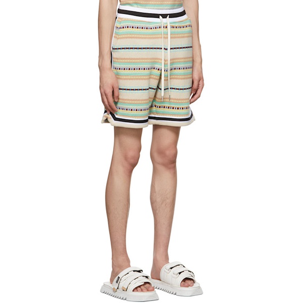  존 엘리어트 John Elliott Beige Striped Shorts 222761M193038