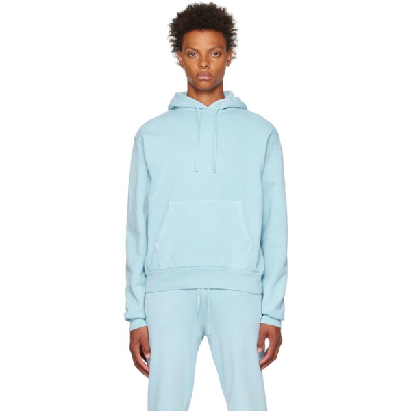  존 엘리어트 John Elliott Blue Interval Hoodie 222761M202015