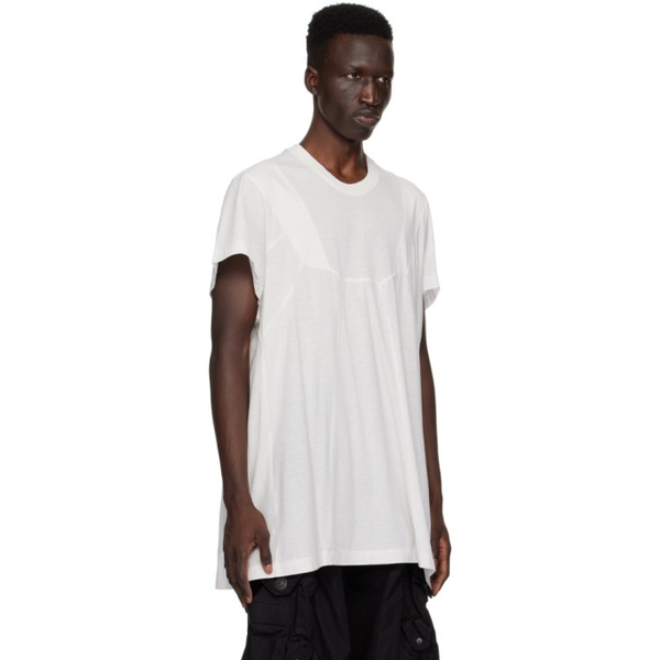  줄리어스 Julius 오프화이트 Off-White Paneled T-Shirt 241420M213024