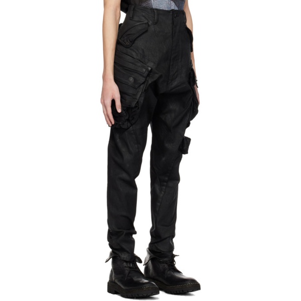  줄리어스 Julius Black Gas Mask Denim Cargo Pants 232420M188008