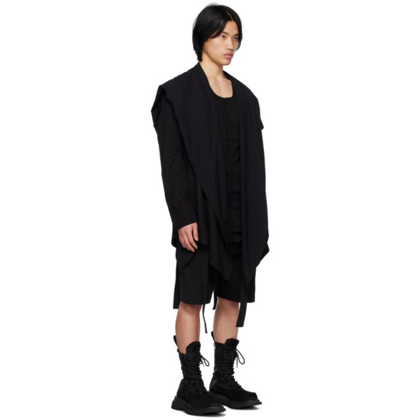  줄리어스 Julius Black Wrap Cardigan 231420M200005