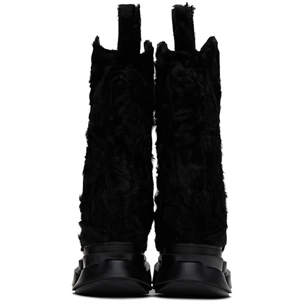 줄리어스 Julius Black Long Fur Boots 232420M222000