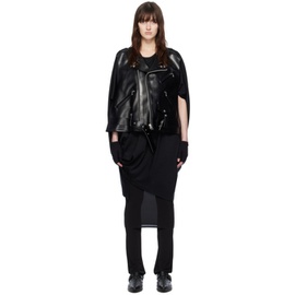 준야 와타나베 Junya Watanabe Black Layered Faux-Leather Vest 232253F068000
