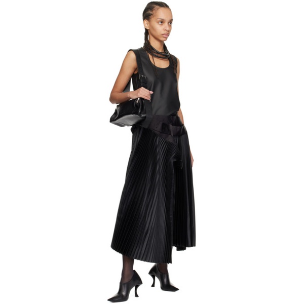  준야 와타나베 Junya Watanabe Black Belted Midi Skirt 241253F092003