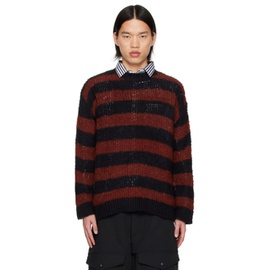 준야 와타나베 Junya Watanabe Brown & Black Striped Sweater 241253M201005