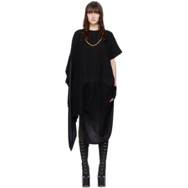 준야 와타나베 Junya Watanabe Black Draped Midi Dress 232253F054000