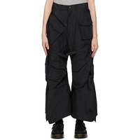 준야 와타나베 Junya Watanabe Black Asymmetric Trousers 241253F087005