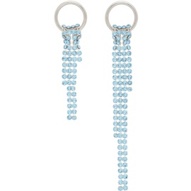 주스틴 클렁퀘 Justine Clenquet SSENSE Exclusive Silver & Blue Shanon Earrings 221235F009000