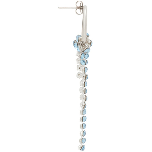  주스틴 클렁퀘 Justine Clenquet SSENSE Exclusive Silver & Blue Shanon Earrings 221235F009000