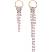 주스틴 클렁퀘 Justine Clenquet SSENSE Exclusive Gold & Purple Shanon Earrings 221235F022001