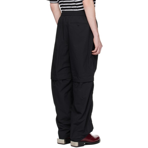  준지 Juun.J Black Drawstring Trousers 241343M191014