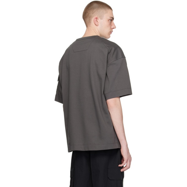  준지 Juun.J Gray Flap Pocket T-Shirt 241343M213031