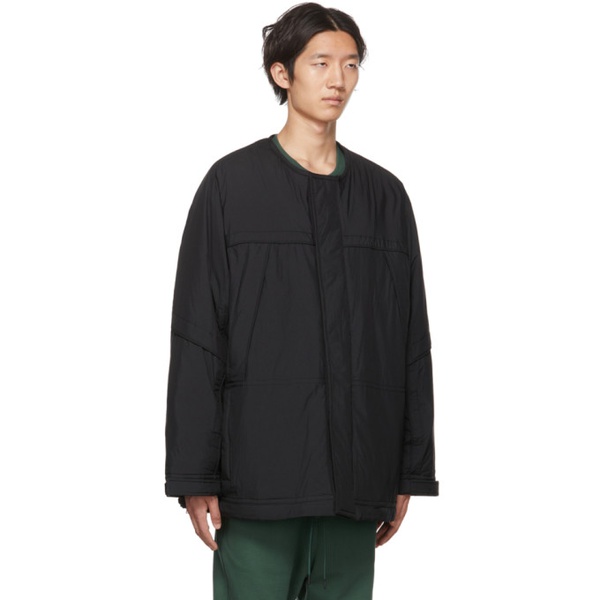  준지 Juun.J Black Nylon Coat 222343M176001