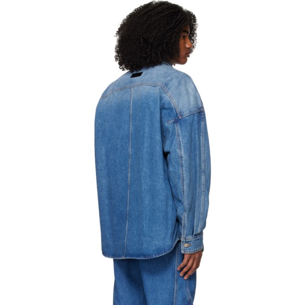  준지 Juun.J Blue Faded Denim Shirt 231343M192012