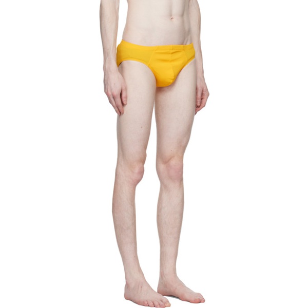  K.NGSLEY Yellow Rib Swim Briefs 232905M208001