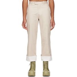 K.NGSLEY SSENSE Exclusive Beige Ayan Trousers 231905M191003