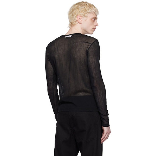  K.NGSLEY Black Uncut Long Sleeve T-Shirt 232905M213000