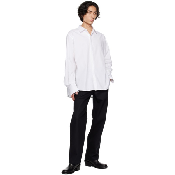  K.NGSLEY White Spliced Sinder Shirt 232905M192008