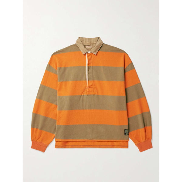  KAPITAL Striped Cotton-Jersey Polo Shirt 1647597309323318