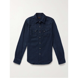 KAPITAL Indigo-Dyed Textured-Cotton Western Shirt 1647597325373167