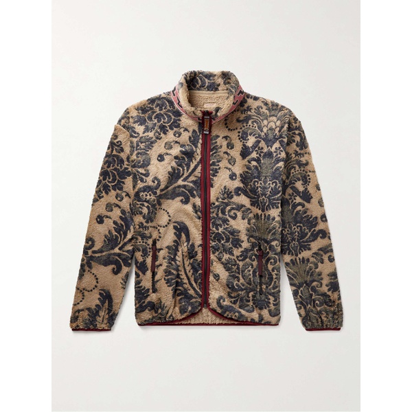  KAPITAL Jacquard-Trimmed Printed Fleece Jacket 1647597325373063