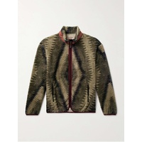 KAPITAL Jacquard-Trimmed Printed Fleece Jacket 1647597325373089