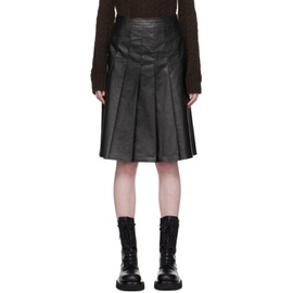카슬 에디션스 KASSL 에디트 Editions Black Coated Midi Skirt 241278F090001