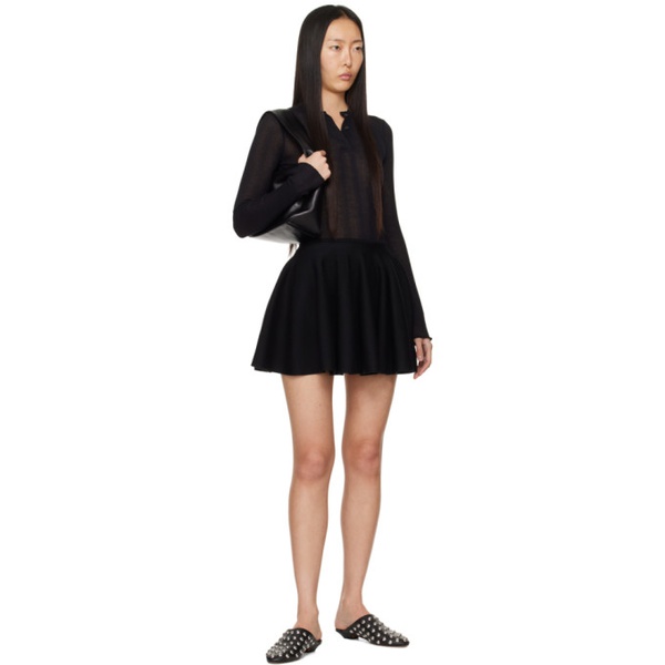  케이트 KHAITE Black The Ulli Miniskirt 241914F090000