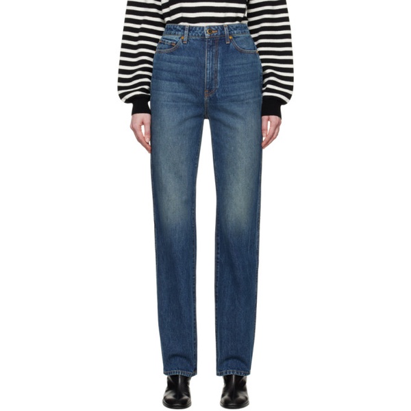  케이트 KHAITE Navy The Danielle Jeans 241914F069013