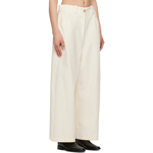  케이트 KHAITE 오프화이트 Off-White Rapton Trousers 231914F087002