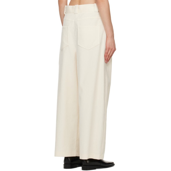  케이트 KHAITE 오프화이트 Off-White Rapton Trousers 231914F087002