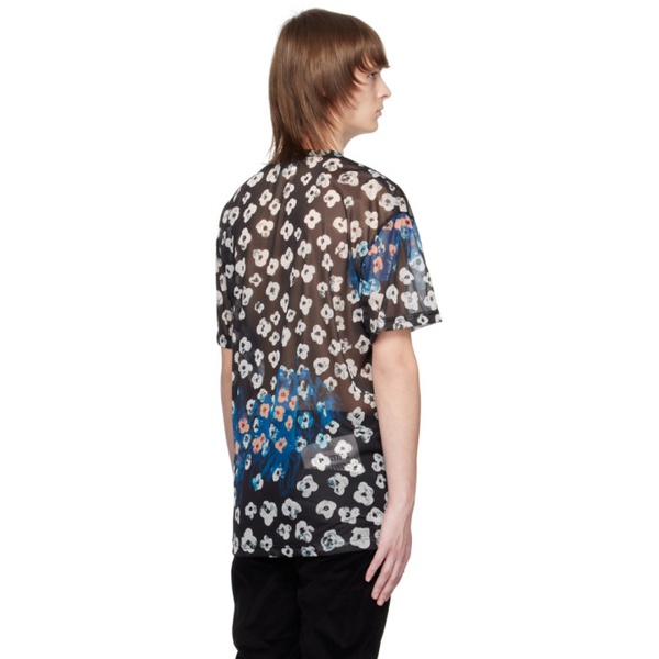  키딜 KIDILL Black Floral Print T-Shirt 231716M213001