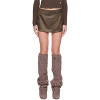 김 수이 KIM SHUI SSENSE Exclusive Brown Miniskirt 222777F090009