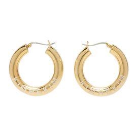 김해김 KIMH?KIM Gold Logo Hoop Earrings 222609F022001