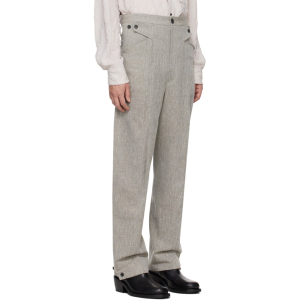  KOZABURO Gray Z Trousers 241061M191008