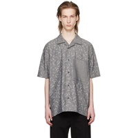 KOZABURO Black Embroidered Shirt 241061M192004