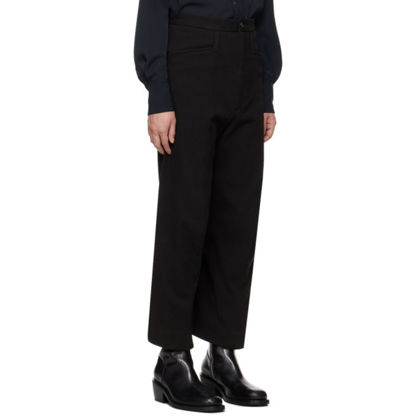  KOZABURO Black 3D Shaped Trousers 241061M191000