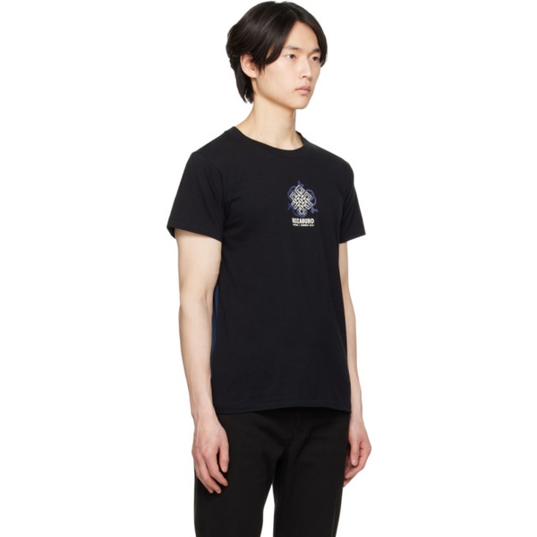  KOZABURO Black & Navy New Age T-Shirt 231061M213002