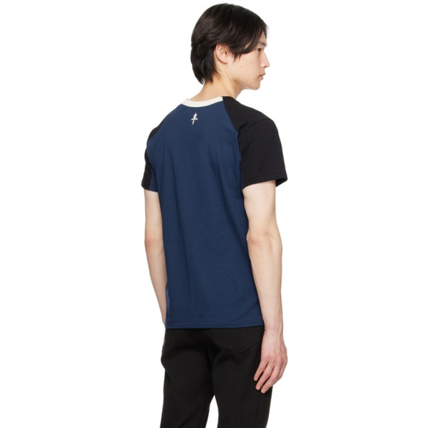  KOZABURO Black & Navy New Age T-Shirt 231061M213002