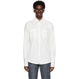 KOZABURO White Slim-Fit Shirt 232061M192002