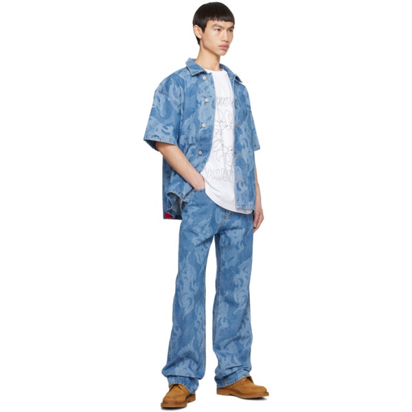  KUSIKOHC Blue Graphic Jeans 232216M186004