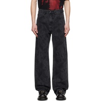KUSIKOHC Black Graphic Jeans 232216M186003