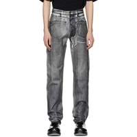 Karmuel Young Black Cuboid Jeans 241510M186002