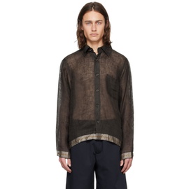 Kartik Research Brown Handcrafted Shirt 241224M192005