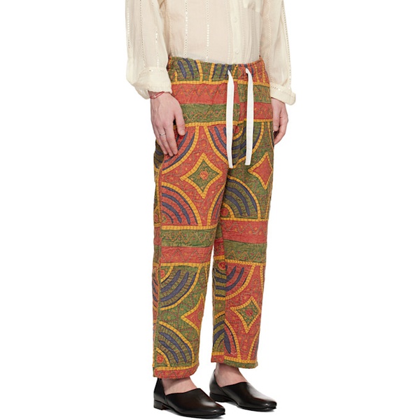 Kartik Research Yellow & Green Drawstring Trousers 231224M191000